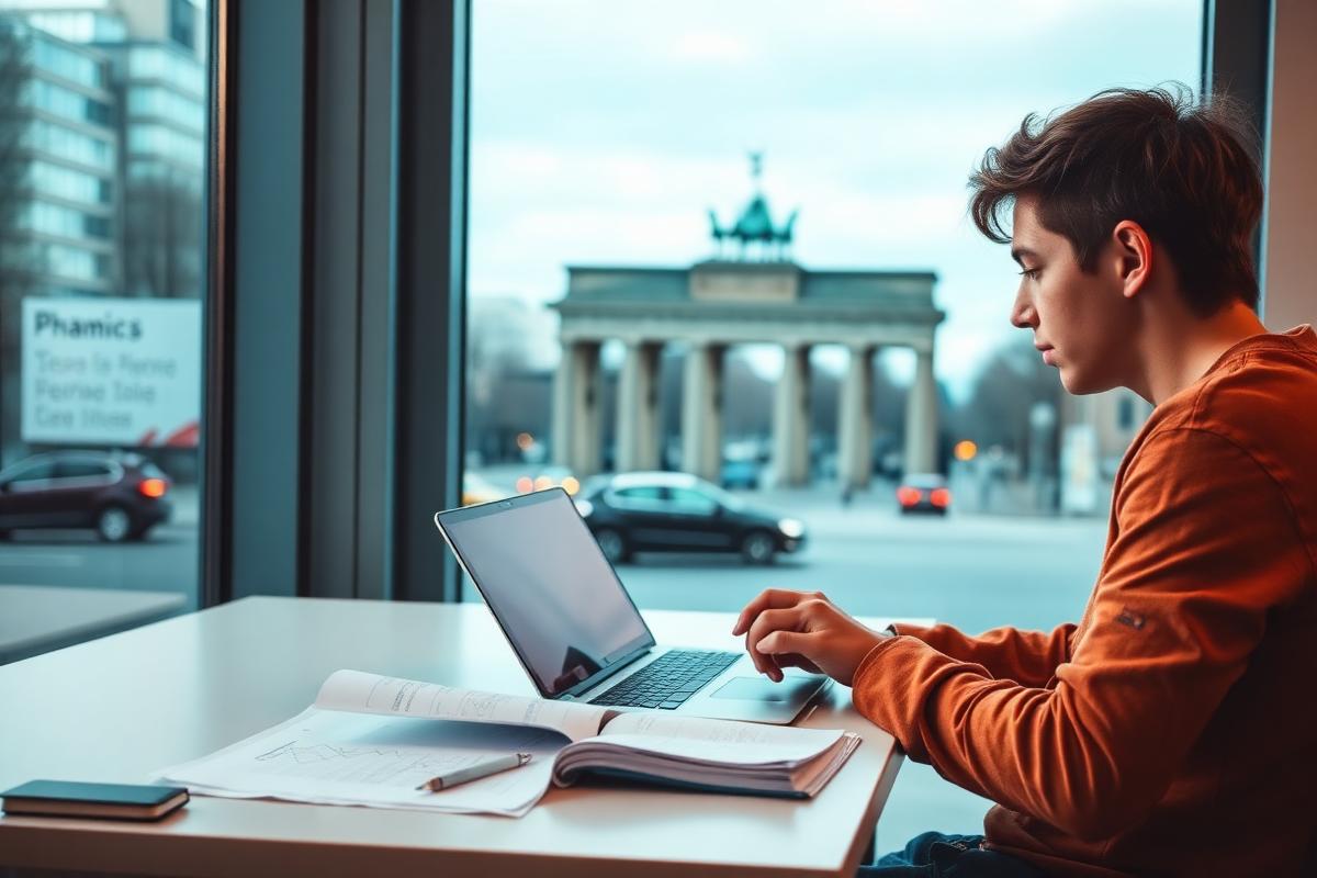 Student in Germany studying online