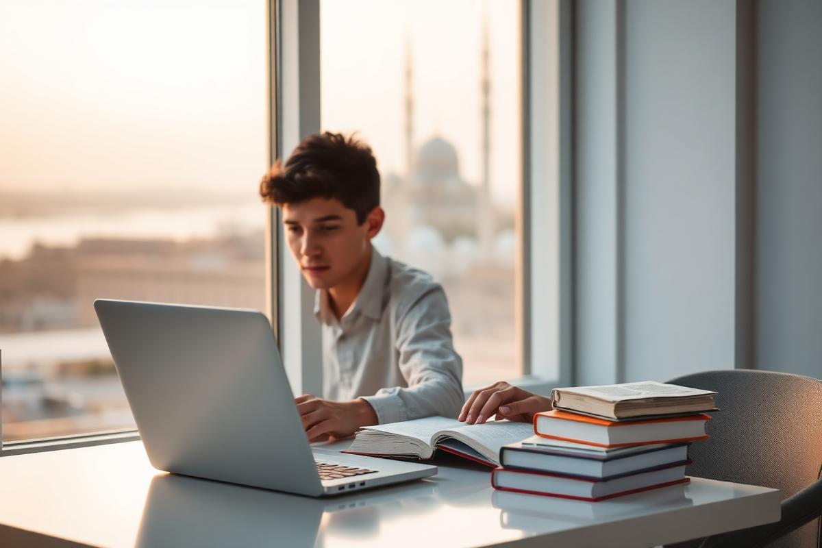 Student in Oman studying with an online mentor